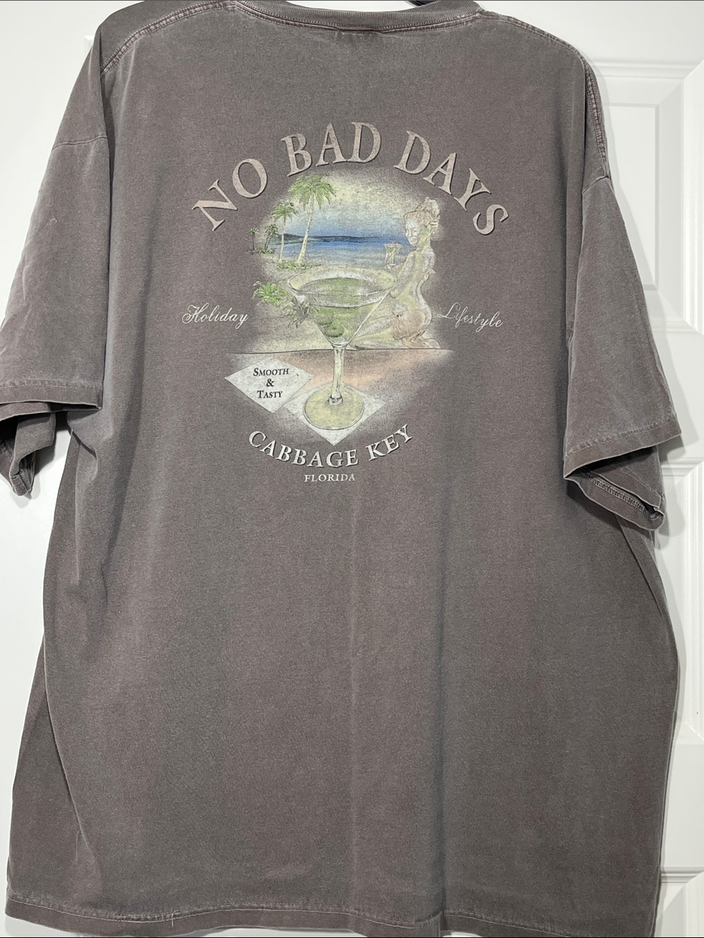Blackwater Bay No Bad Days Cabbage Key Florida Graphic T Shirt XL Gray Beach Tee